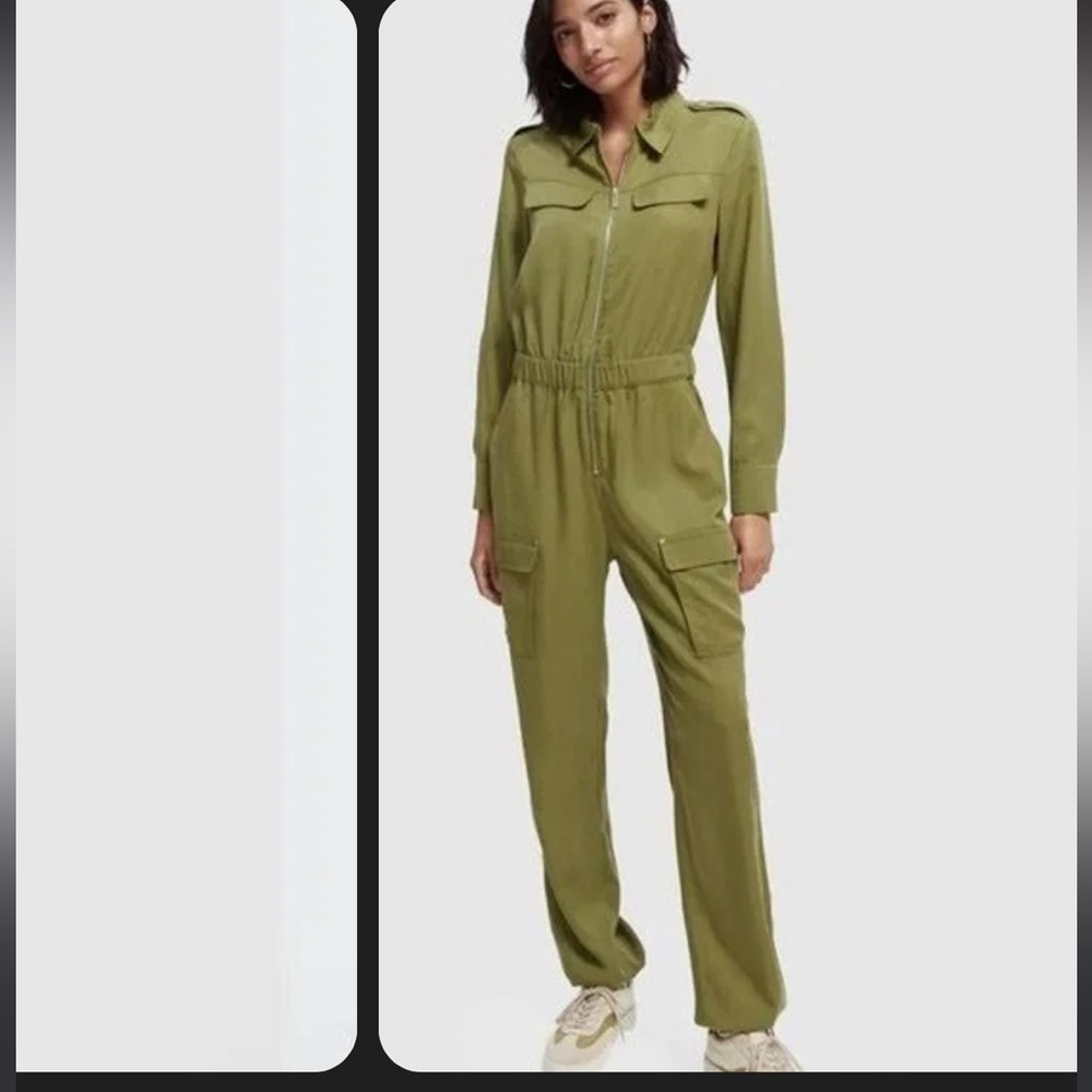 Scotch & Soda NWT Women's Utility jumpsuit in Green Size Small